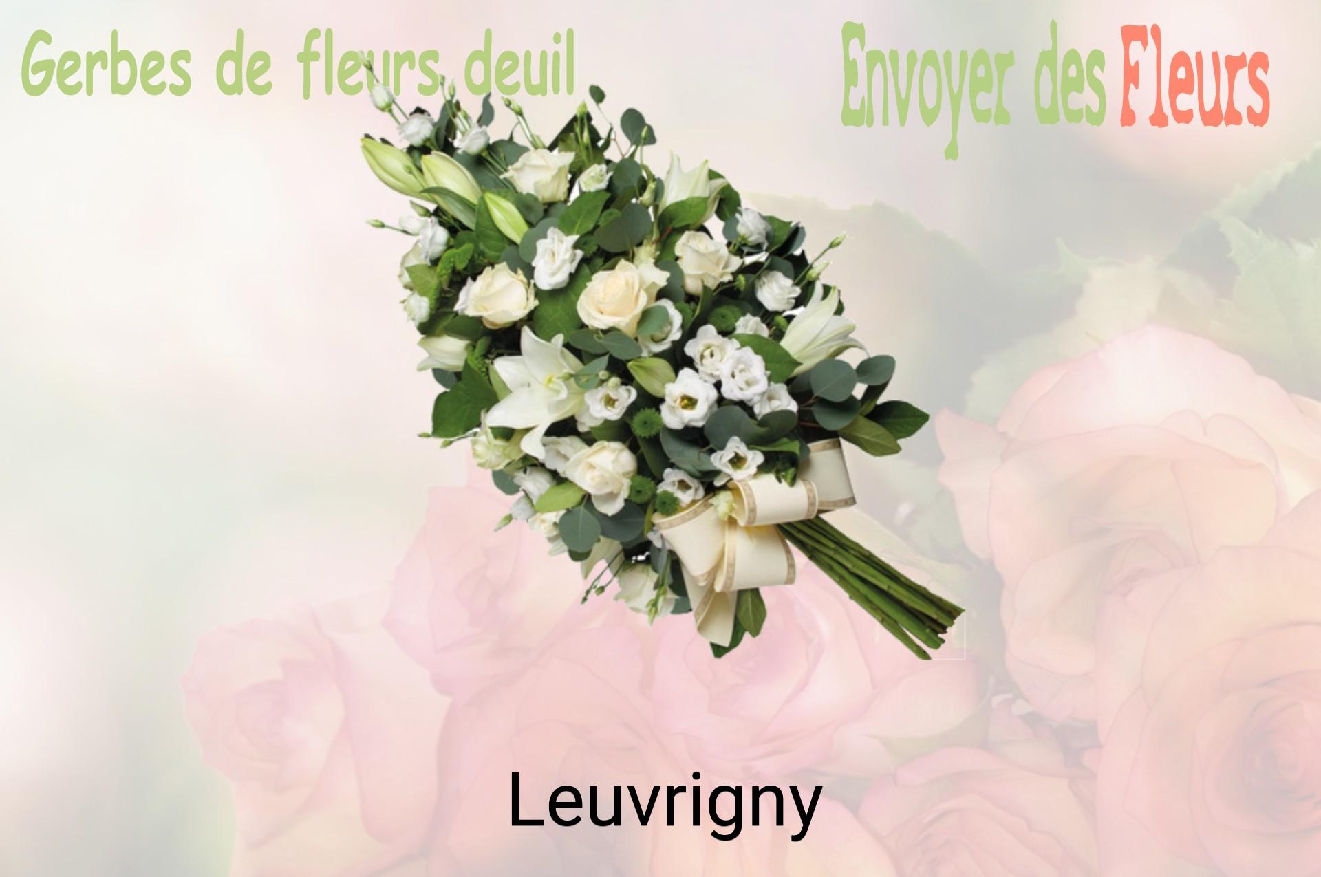 Gerbe de fleurs de deuil livrée à Leuvrigny